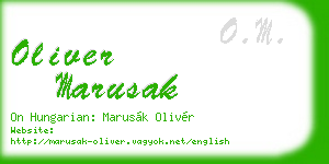 oliver marusak business card